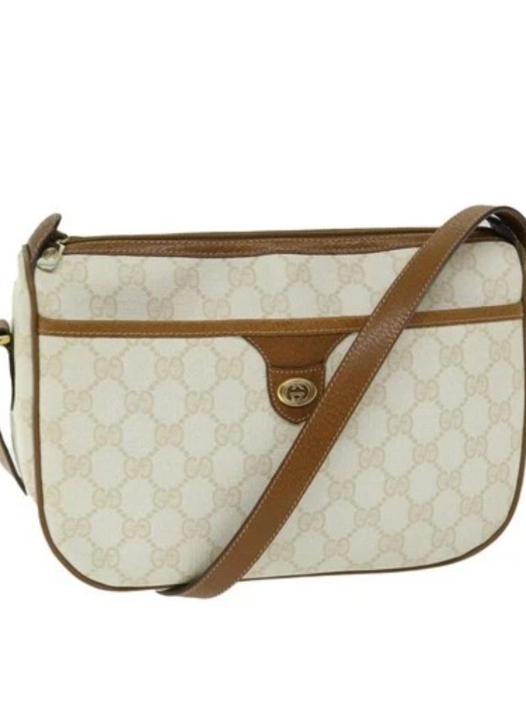 Gucci Gg Supreme Shoulder Bag White 89 02 077 Auth Ep3417